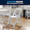 Flash Furniture Kids White Resin Folding Chair w/ Padded Seat, PK10 10-LE-L-1K-GG - alternate 3
